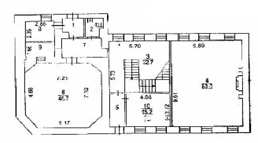 Планировка офиса 625 м², 1 этаж, Особняк «г Москва, Шубинский пер., 6, стр. 4»